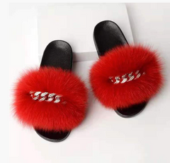 Fox Fur Slippers - B.O.S.S. Collection