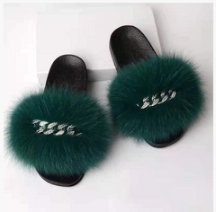 Fox Fur Slippers - B.O.S.S. Collection