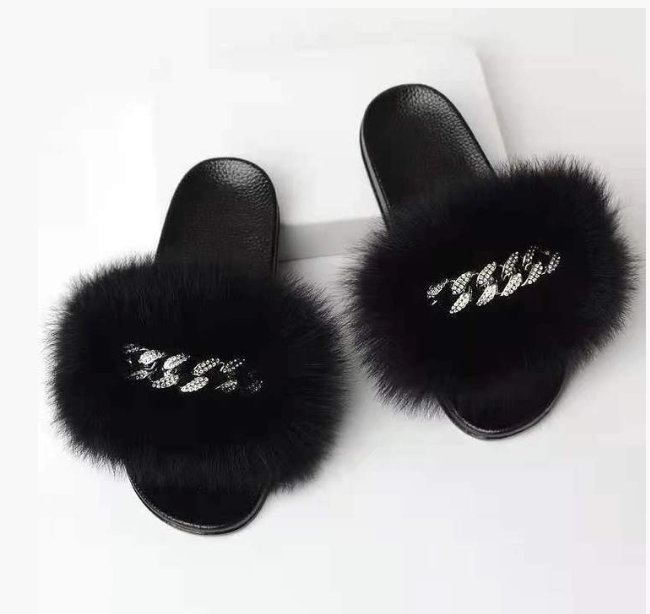 Fox Fur Slippers - B.O.S.S. Collection