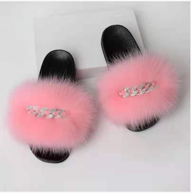 Fox Fur Slippers - B.O.S.S. Collection