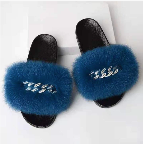Fox Fur Slippers - B.O.S.S. Collection