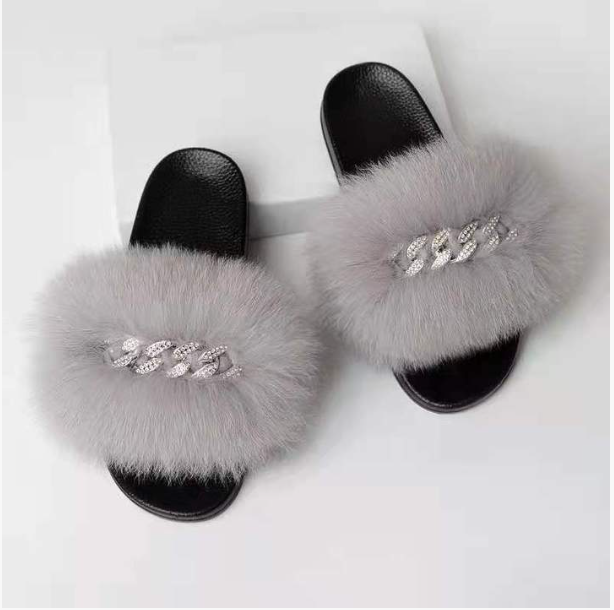 Fox Fur Slippers - B.O.S.S. Collection