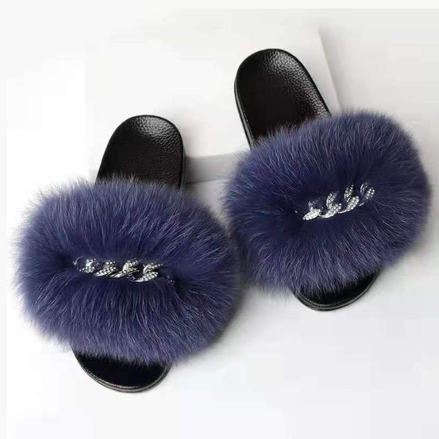 Fox Fur Slippers - B.O.S.S. Collection