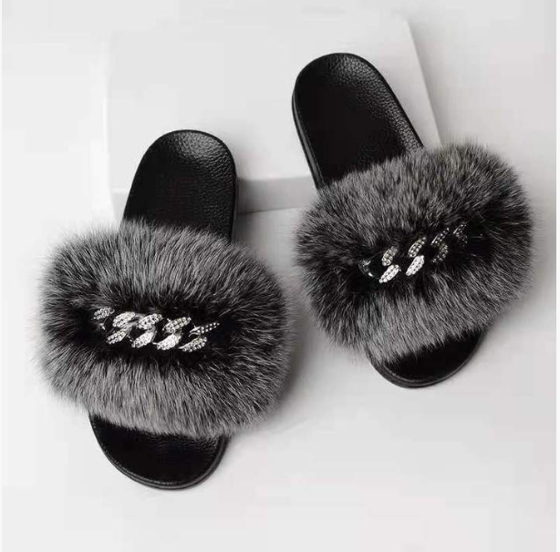 Fox Fur Slippers - B.O.S.S. Collection