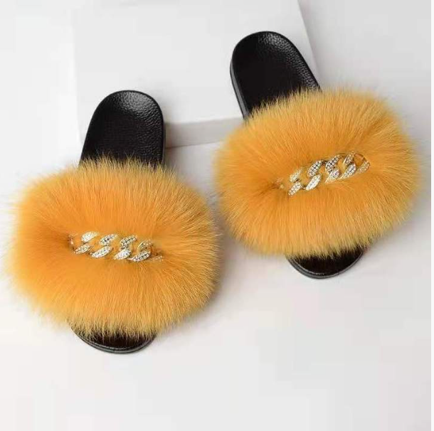 Fox Fur Slippers - B.O.S.S. Collection