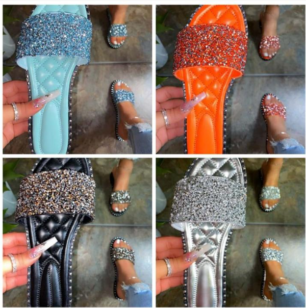 Sequined Flat Slippers - B.O.S.S. Collection