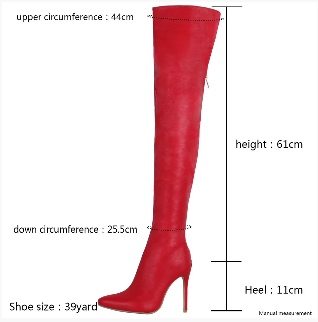 Over The Knee Heeled Boots - B.O.S.S. Collection