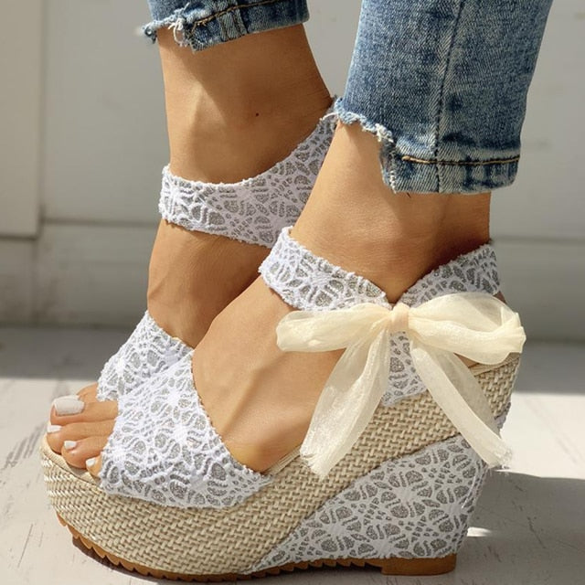 Women Wedges Heeled Shoes 2021 Summer Sandals - B.O.S.S. Collection